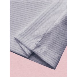 Sold Ribbed Elastic Waist Shorts, Casual Basic Shorts For Summer & Spring, Women's Clothing