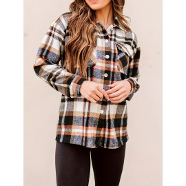 Women Corduroy Shirts Casual Long Sleeve Button Down Blouses Top