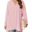 Women's Oversized T-Shirt Button-Up Long Sleeve Shirt V-Neck Loose Flowy Shirt